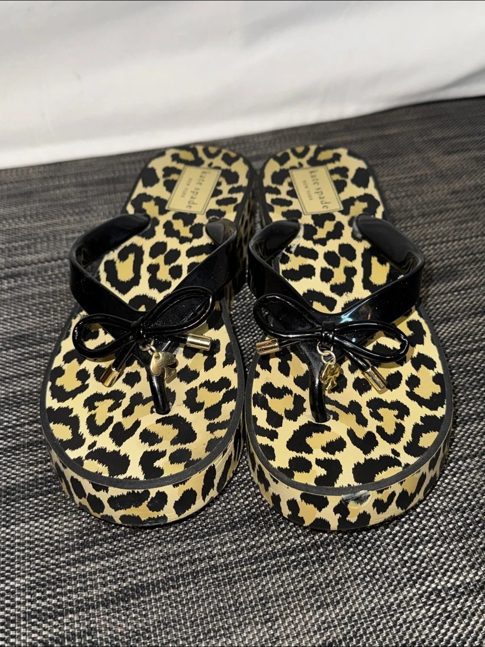 Rina Womens Animal Print Slip On Wedge